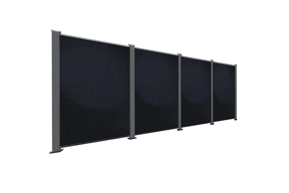 PowerPVence solar fence 1.85 m x 2.5 m with two PV modules