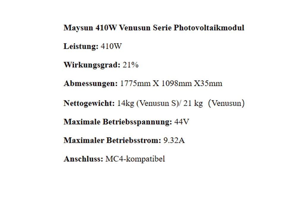 MaySunSolar 820 Watt LightModule Balkonkraftwerk-Komplett-Set