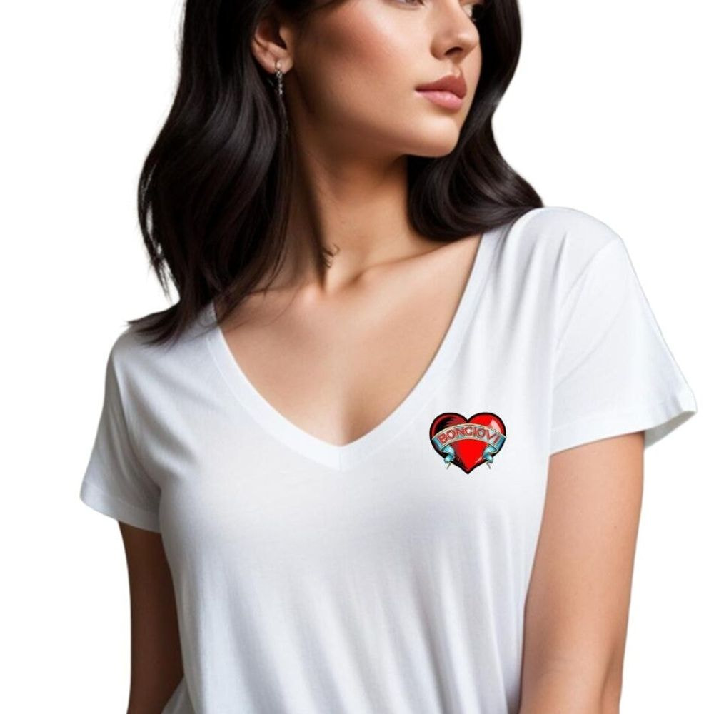 Camicia da donna firmata Bongiovi con logo cuore