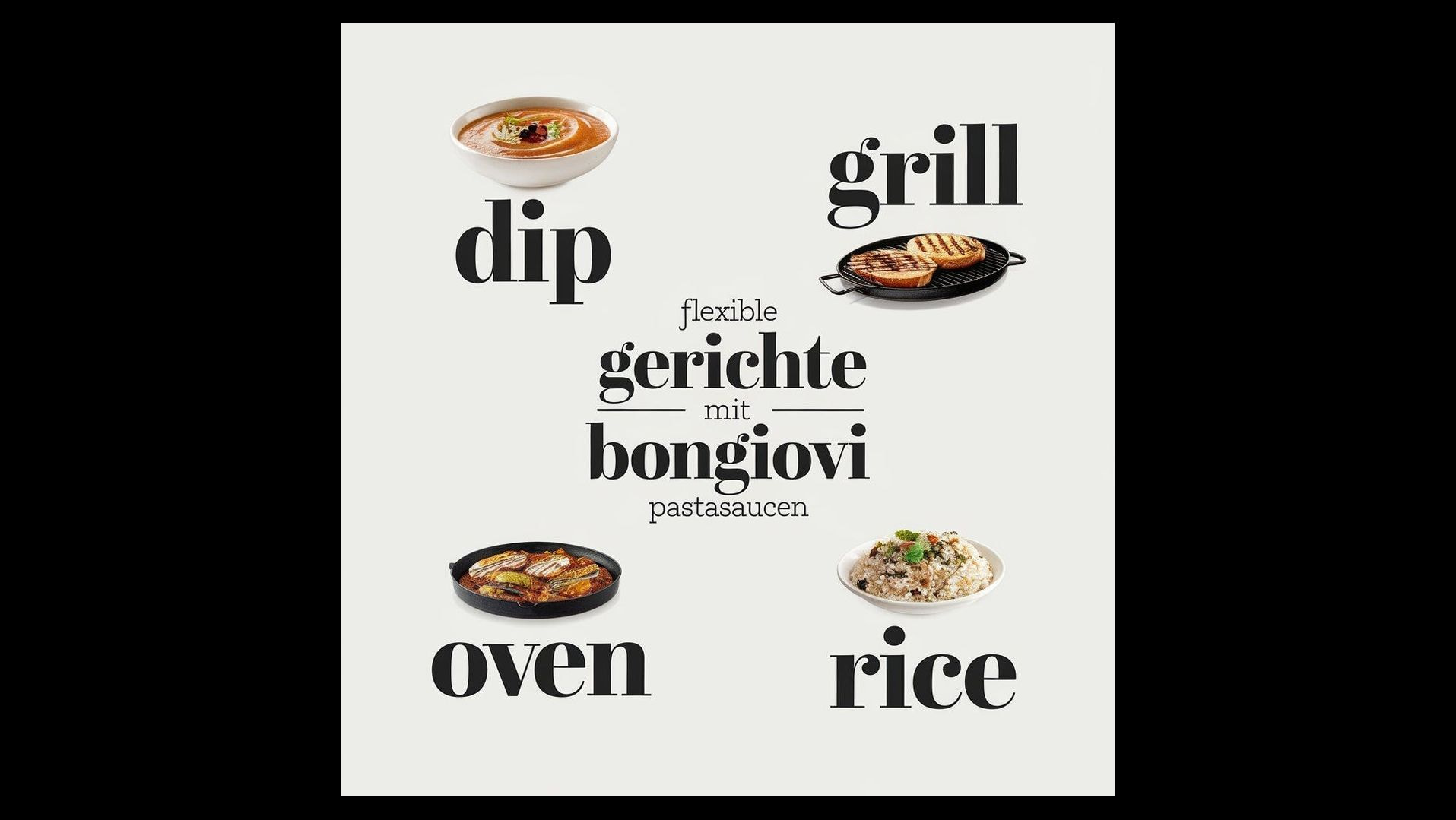 Piatti versatili con salsa Bongiovi: Dip, Griglia, Forno, Riso. Scopri il gusto italiano. Piatti versatili con salsa Bongiovi: Dip, Griglia, Forno, Riso. Scopri il gusto italiano.