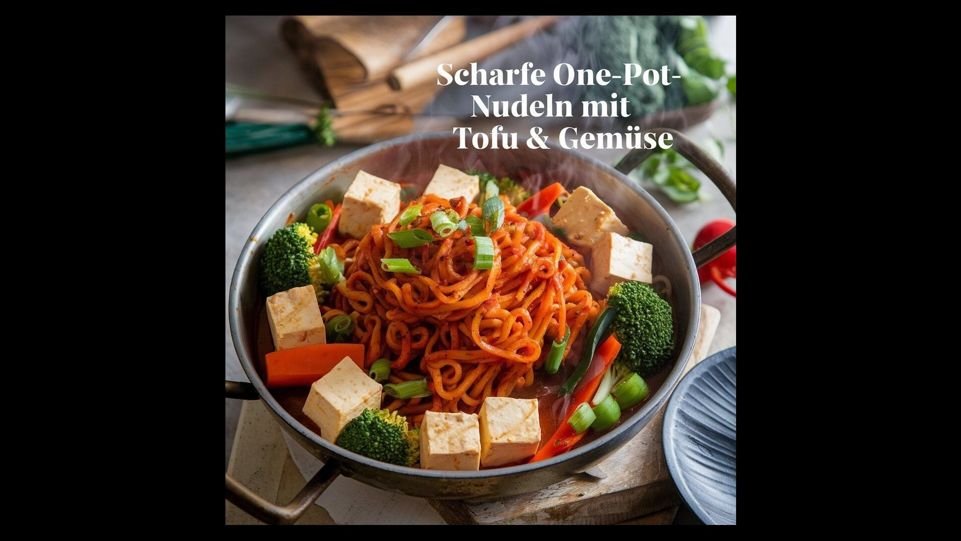 Fideos picantes de una sola olla con tofu y verduras, veganos y fáciles de preparar. Fideos picantes de una sola olla con tofu y verduras, veganos y fáciles de preparar.