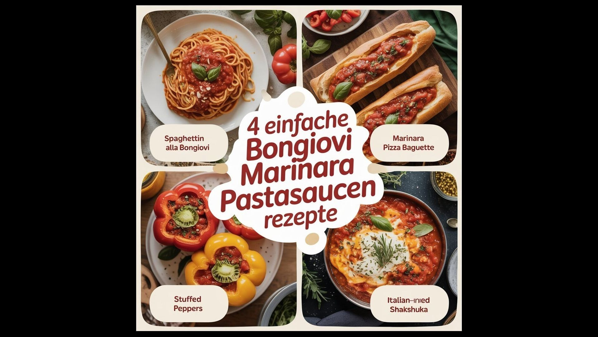 4 recettes faciles avec la sauce marinara Bongiovi : Découvrez le goût authentique de l'Italie. 4 recettes faciles avec la sauce marinara Bongiovi : Découvrez le goût authentique de l'Italie.