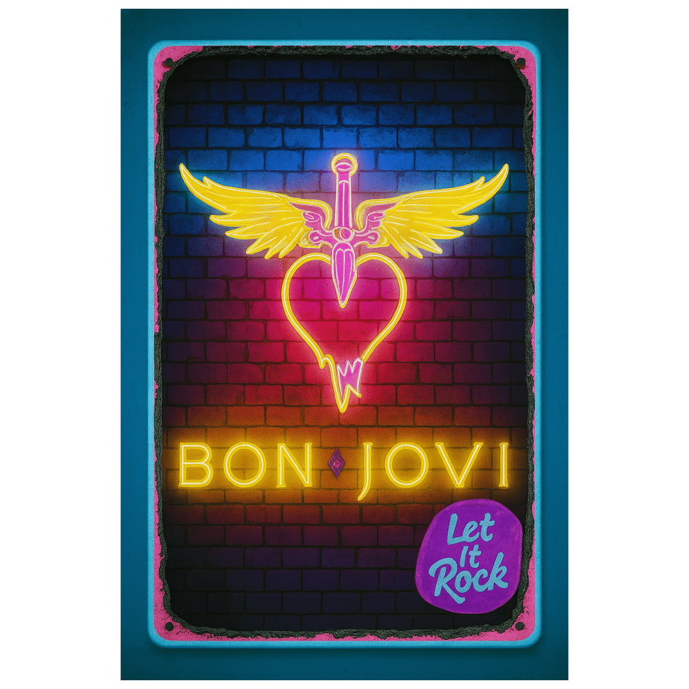 Metal Sign 2D Jon Bon Jovi