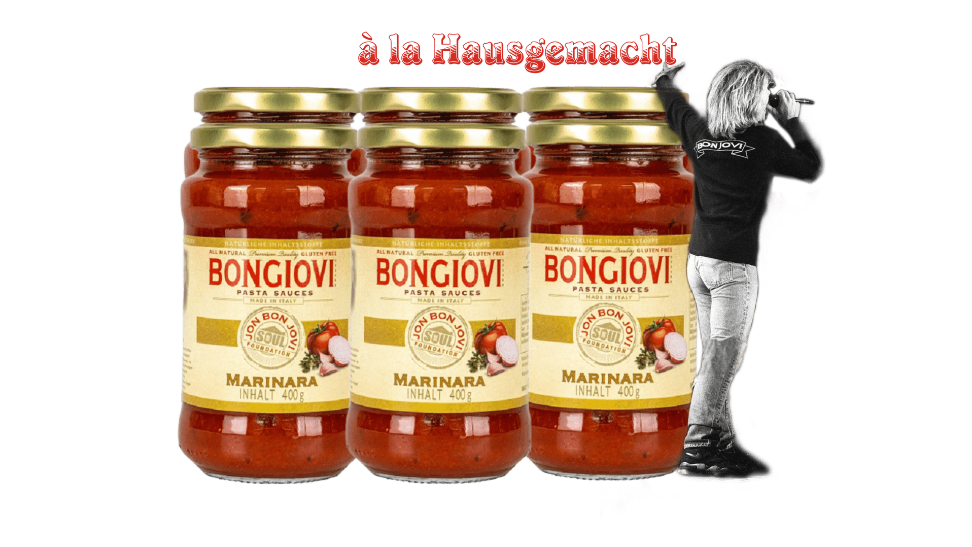 Sauce Marinara Bongiovi : Plaisir authentique et sans gluten aux ingrédients naturels, inspirée par Bon Jovi.
