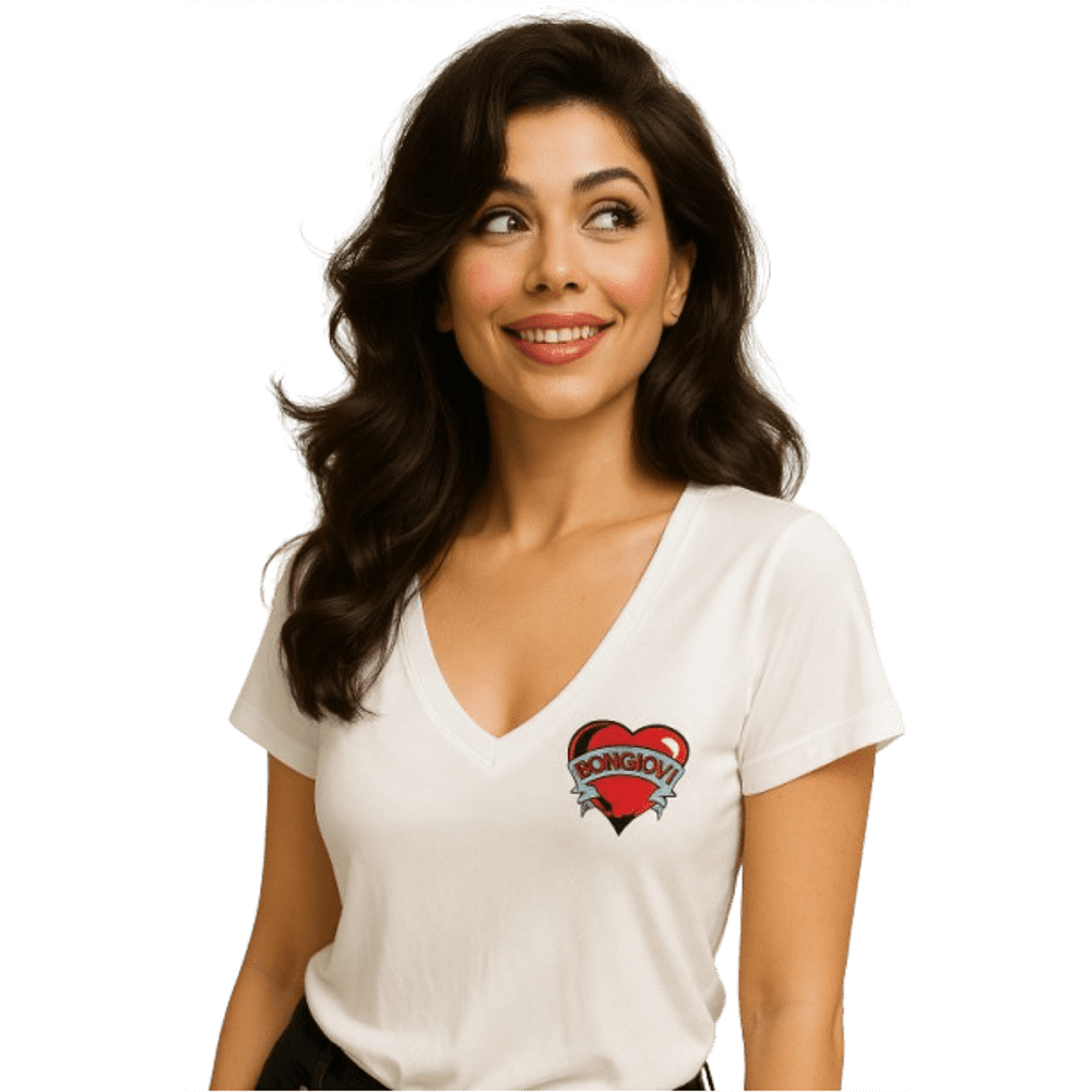 Bongiovi designer women's shirt with heart logo