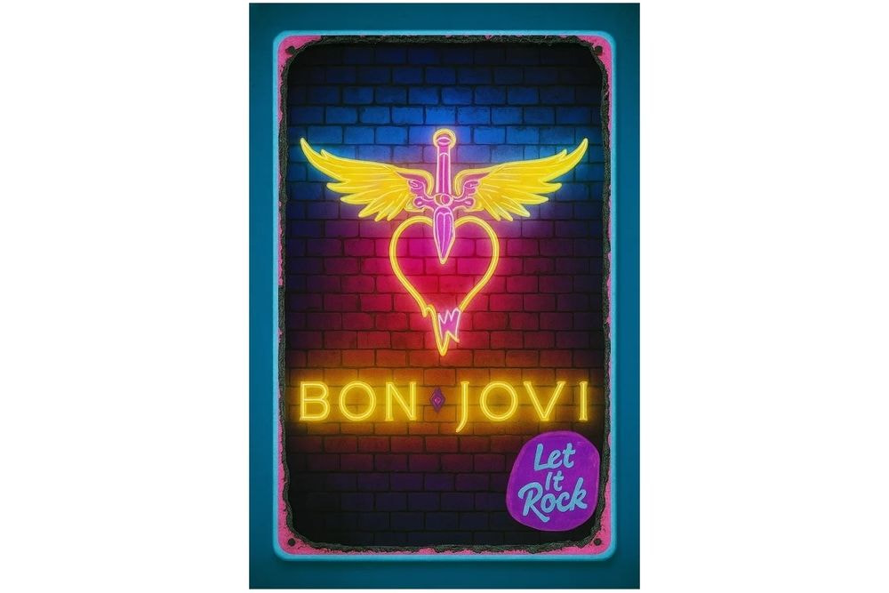 Metal Sign 2D Jon Bon Jovi