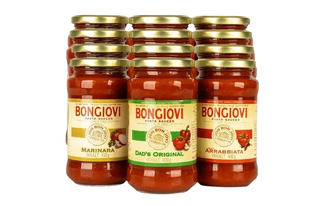 Bongiovi Pastasaucen 12er-Pack – Marinara, Dad’s Original, Arrabbiata