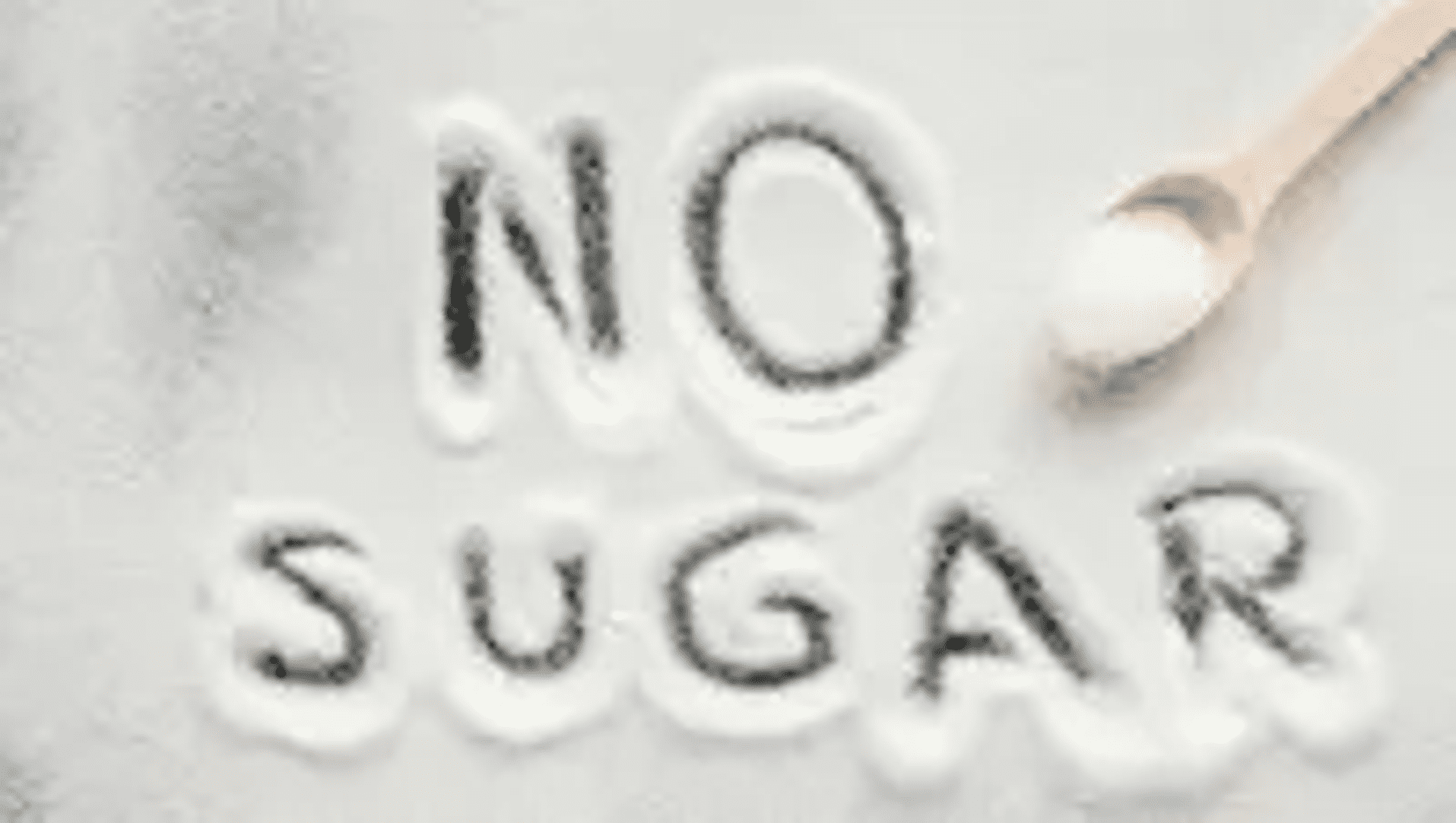“No Sugar” message written in sugar – no artificial additives