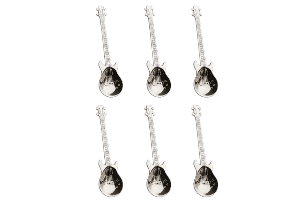 Musiklöffel mit Gitarrenmotiv – Rock Design für Musikfans 6Stk.