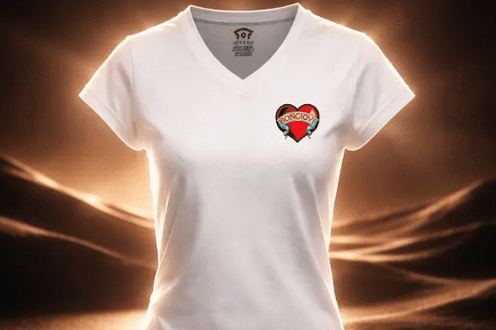 Bongiovi Designer Damen Shirt mit Herzlogo (Small)