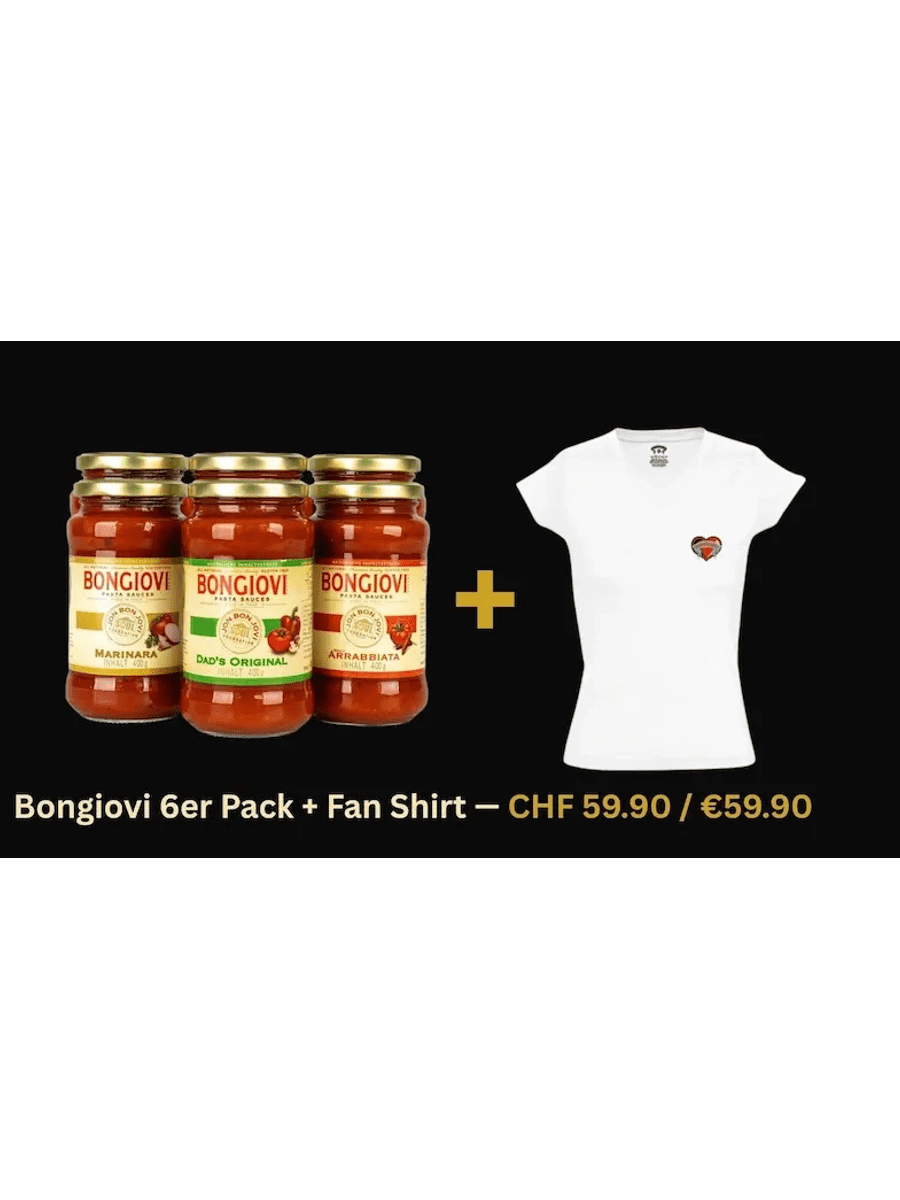 Bongiovi 6erPack und Fan Shirt weiss Bongiovi 6erPack und Fan Shirt weiss