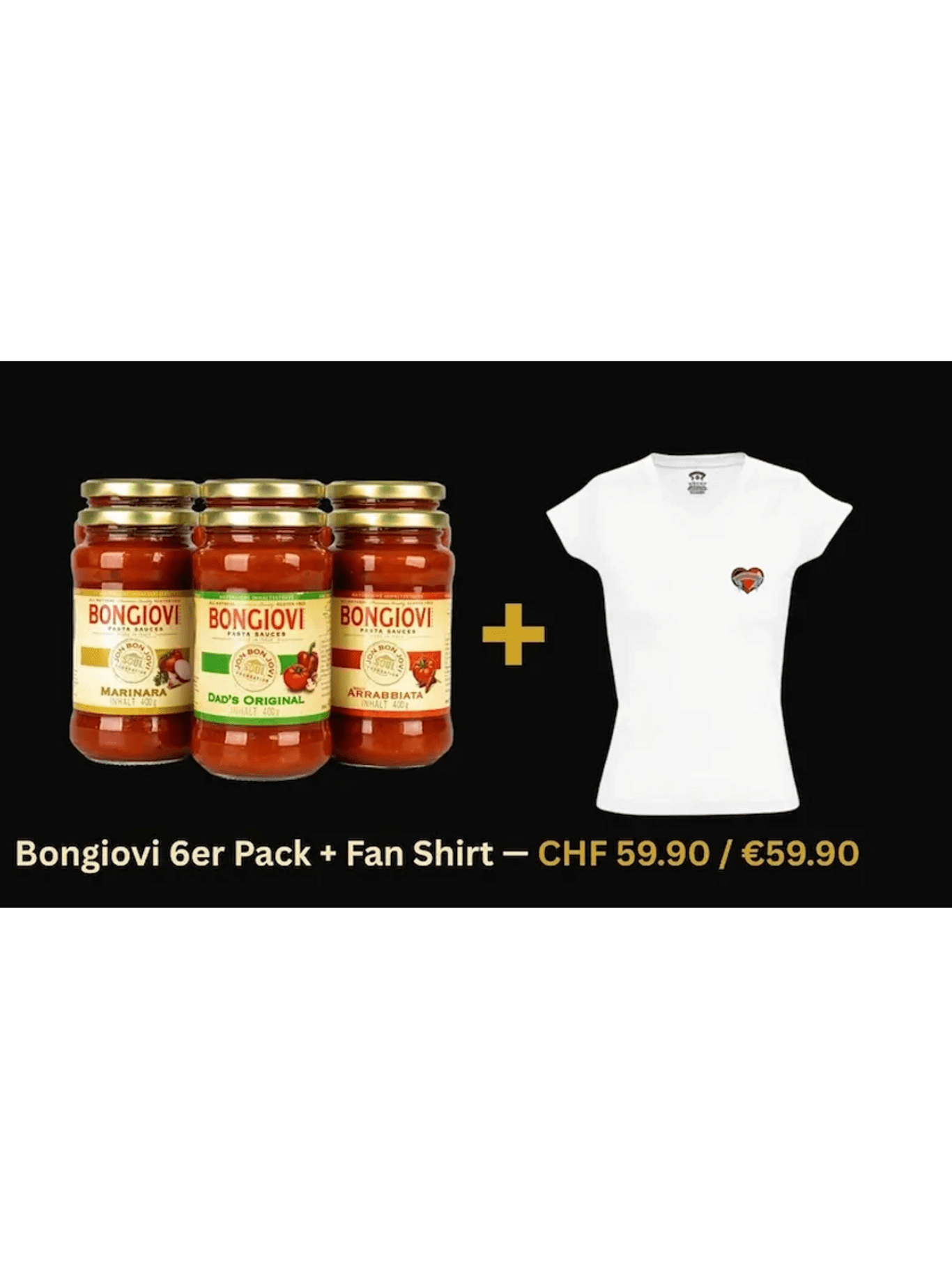 Bongiovi 6er Probierpaket mit Fan Shirt
