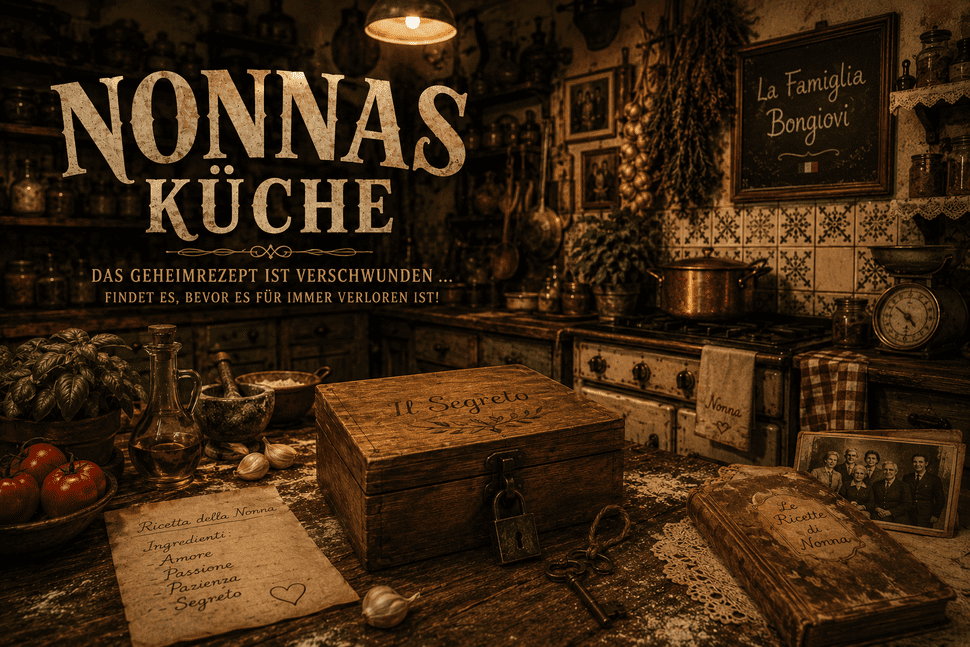 Nonnas Kueche - die Truhe Il Segreto mit Schloss und Schluessel