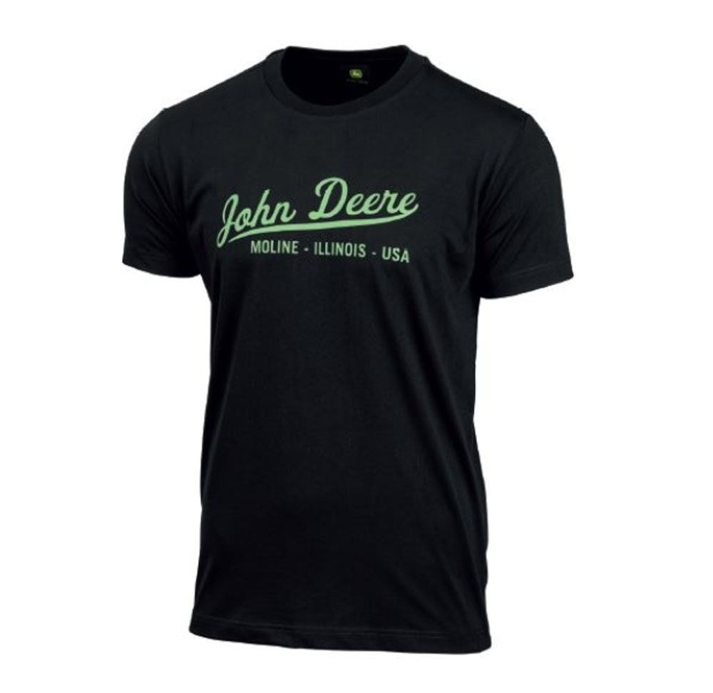 MAJICA JOHN DEERE ČRNA Z NAPISOM USA [M] [MCL202208014]