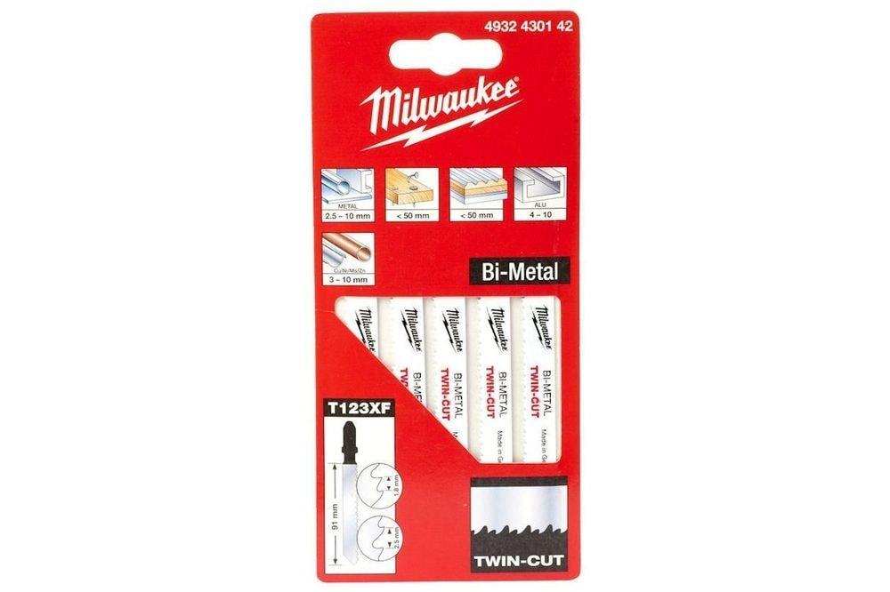 KOMPLET REZIL ZA VBODNO ŽAGO B.91X2,5-1,8/T123XF MILWAUKEE (5.KOM) KOMPLET REZIL ZA VBODNO ŽAGO B.91X2,5-1,8/T123XF MILWAUKEE (5.KOM)