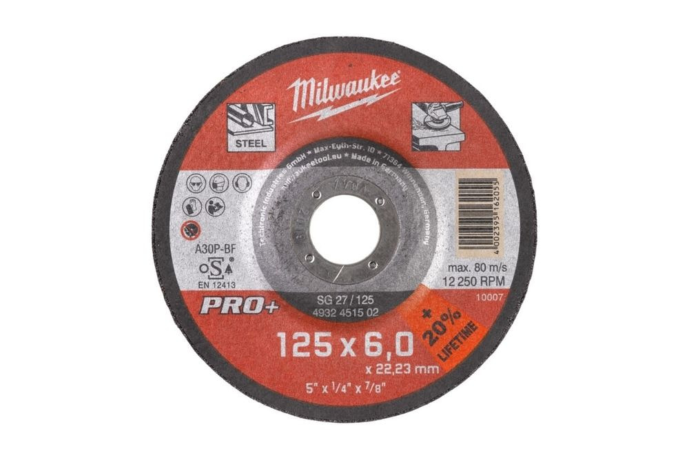 BRUSNI DISK ZA KOVINO PRO+ SG 27/125X6X22MM MILWAUKEE