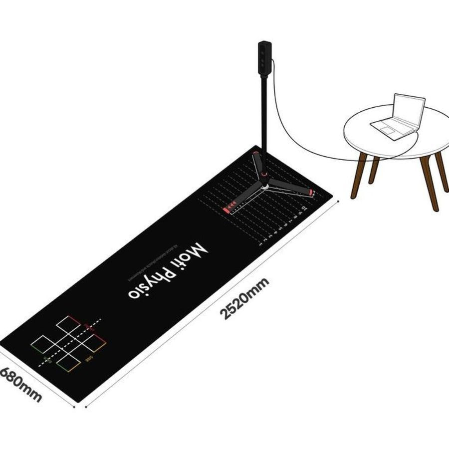 Moti Physio – mat with tripod and camera