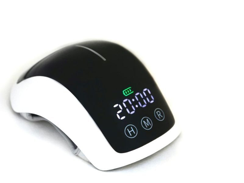 Knee massager with LED touchscreen and 20-minute timer for easy use