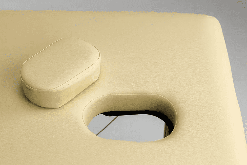 Face hole with cushion on the Sofia massage table