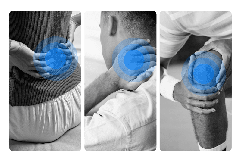 Lower back, neck and knee pain
