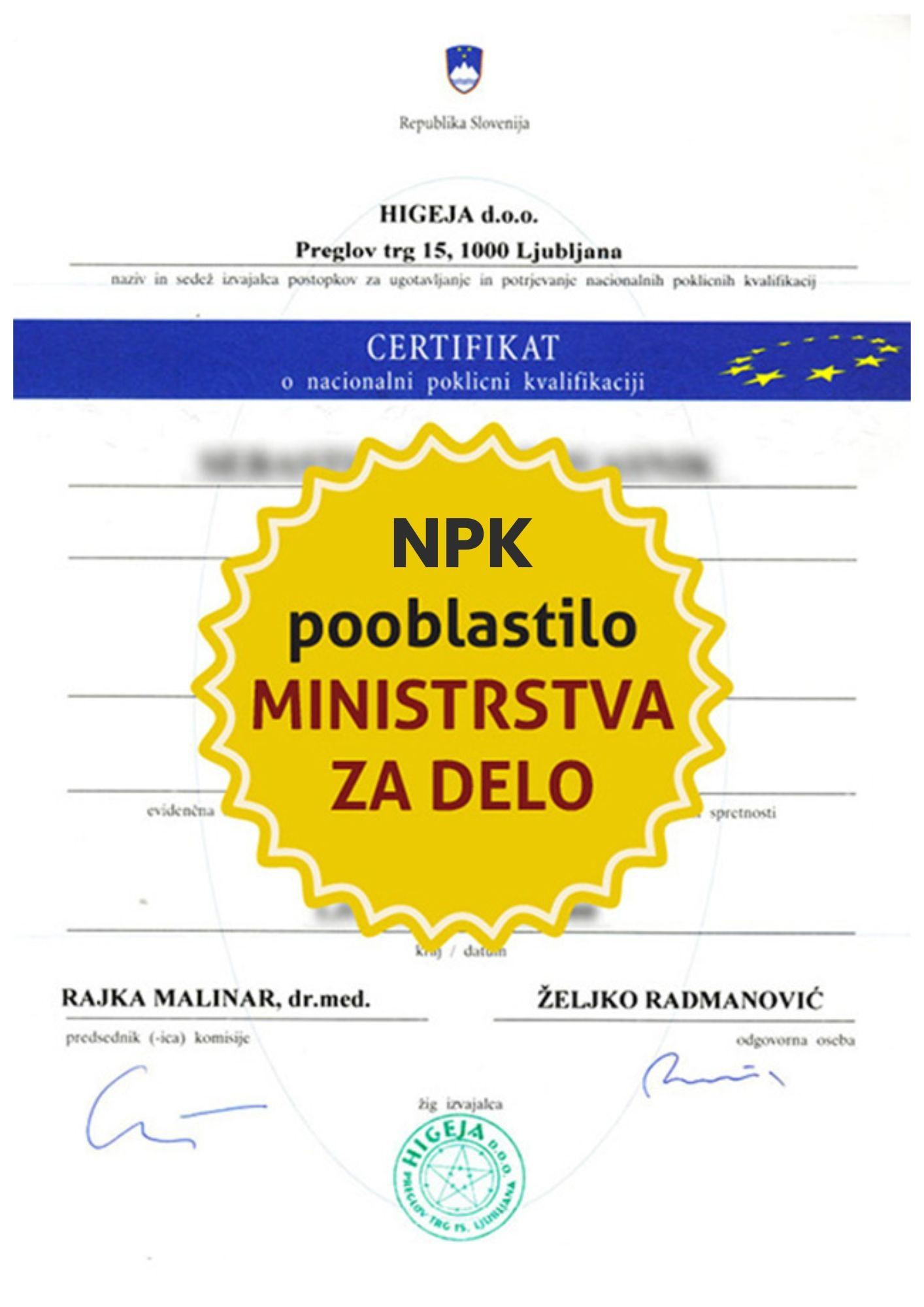NPK pooblastilo
