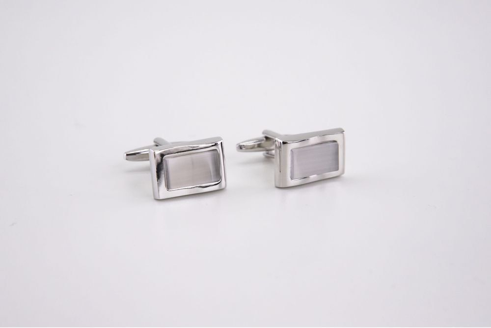 White color stainless steel cufflinks