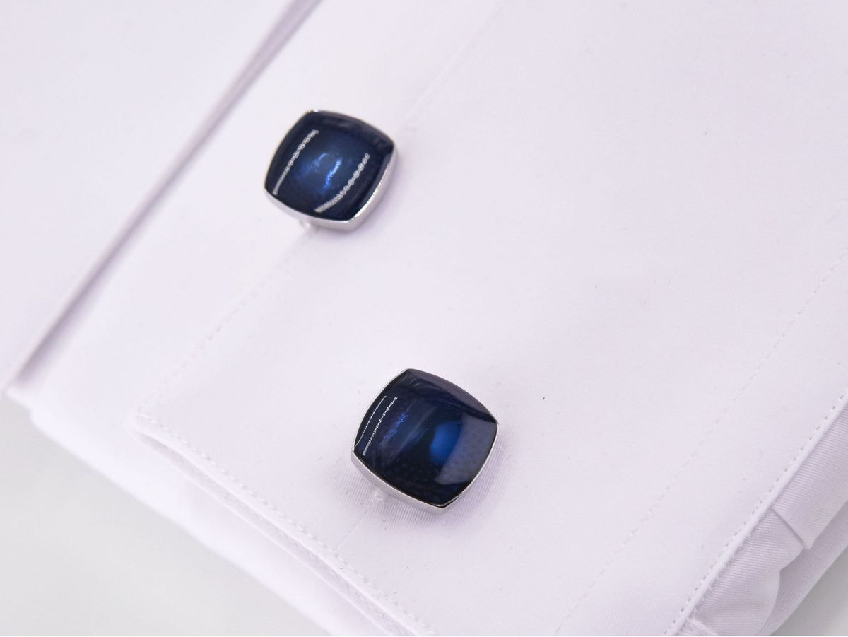 Blue color cufflinks