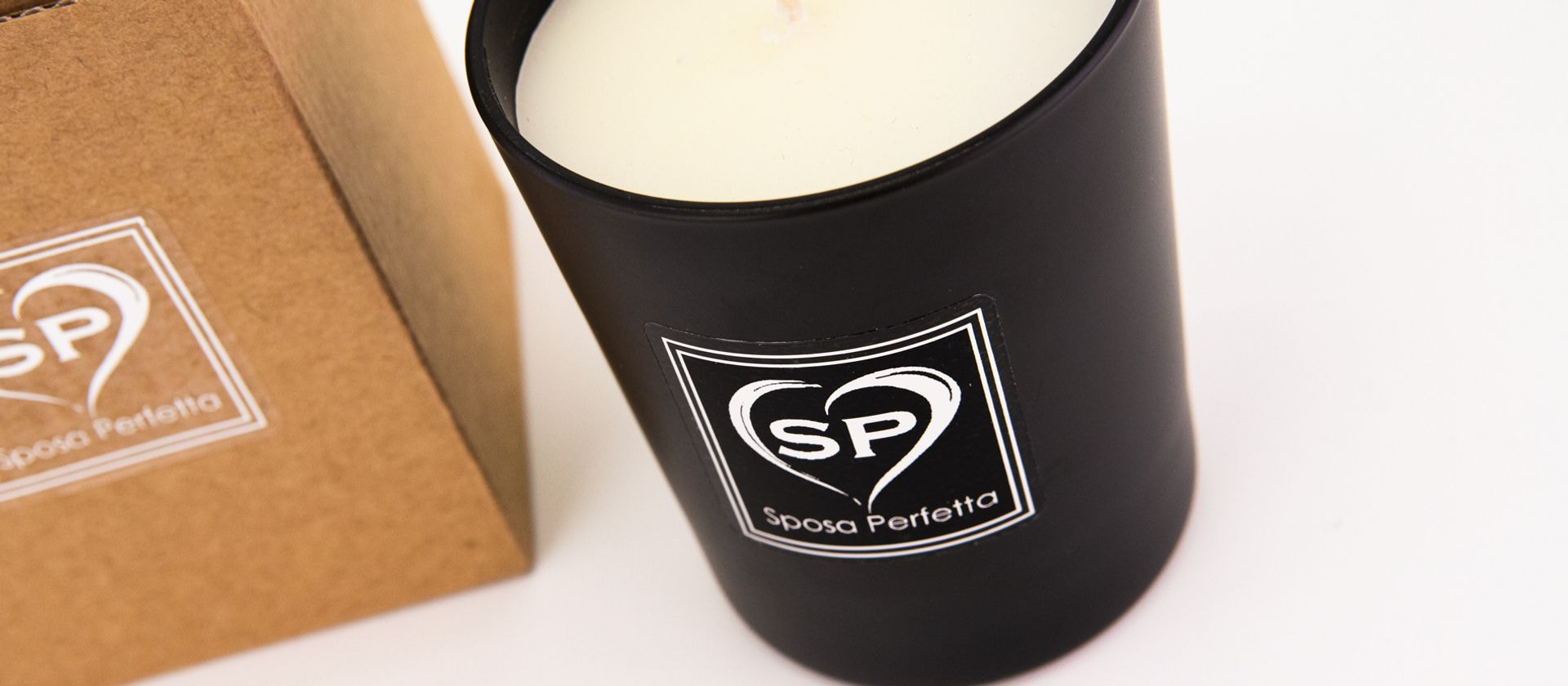 Black satin scented candle