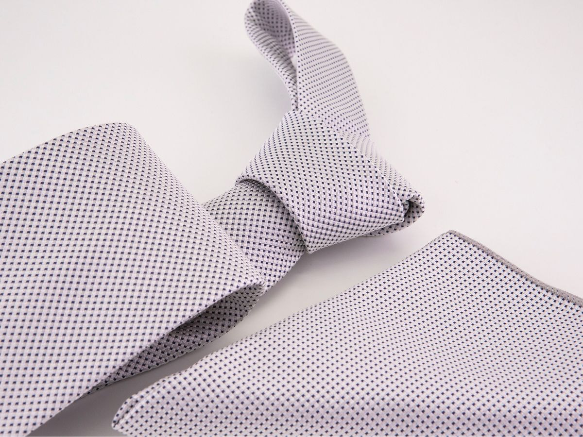 Black dot tie and pocket-handkerchief