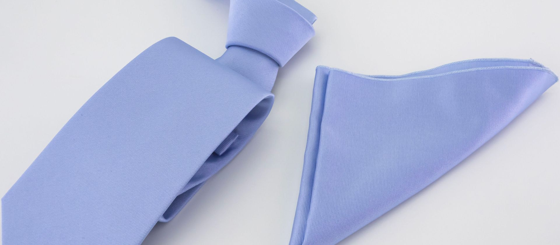 Blue tie and pocket-handkerchief