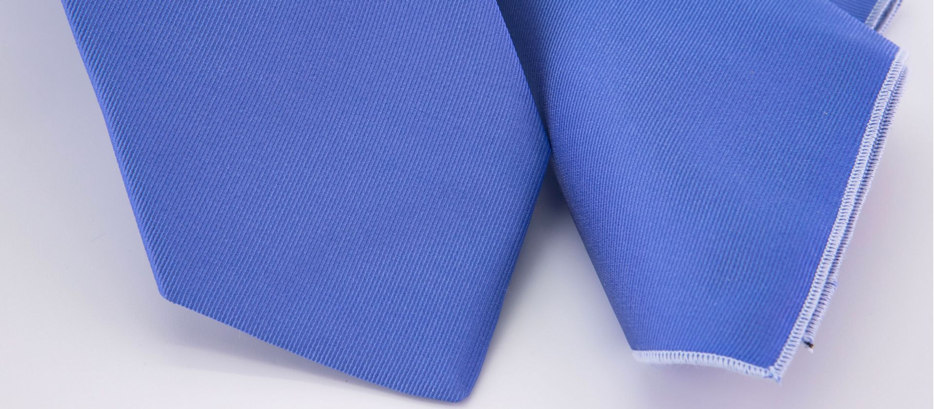 Light blue tie and pocket-handkerchief