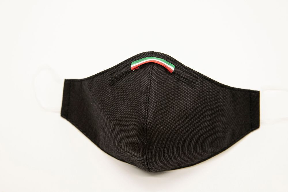 Mascherina Protettiva Fashion Lavabile Nera XL E