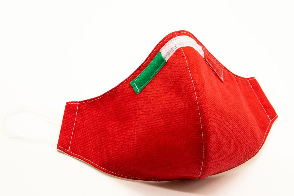 Mascherina Protettiva Fashion Lavabile rossa L E