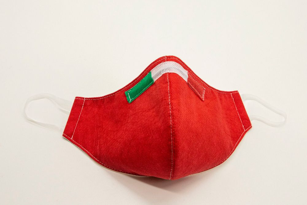 Mascherina Protettiva Fashion Lavabile rossa XXL