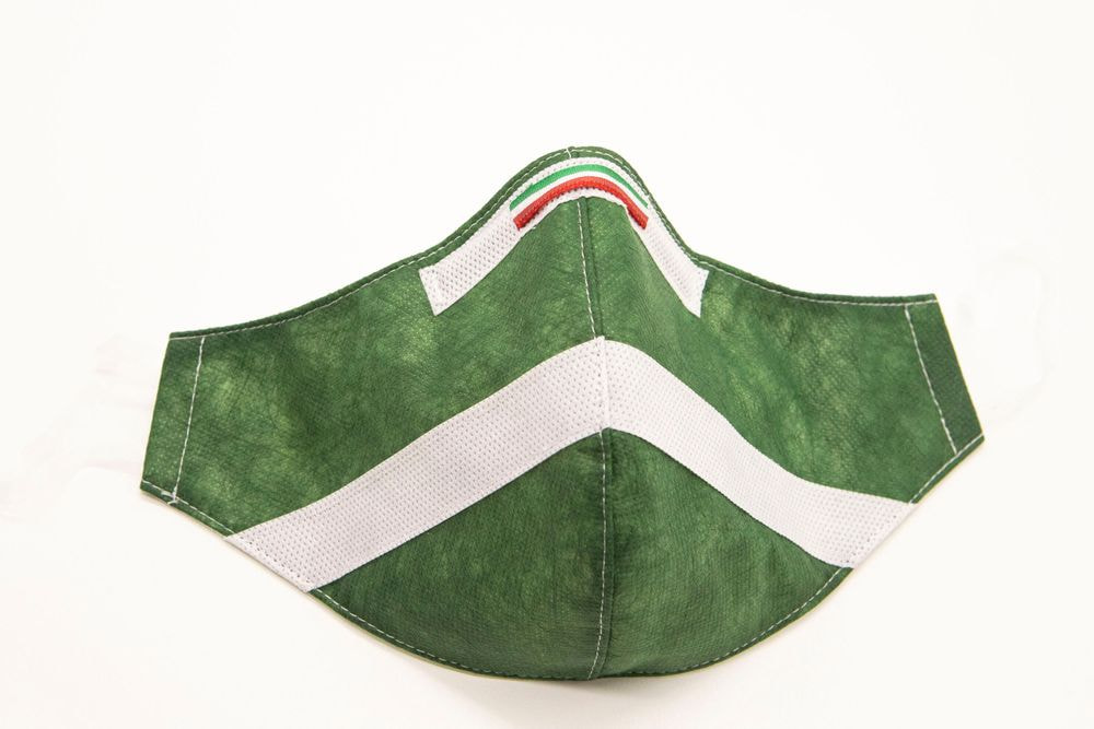Mascherina Protettiva Fashion Lavabile Verde Bosco XL