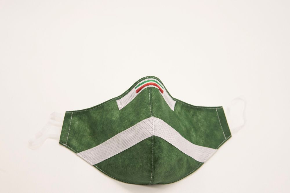Mascherina Protettiva Fashion Lavabile Verde Bosco L E