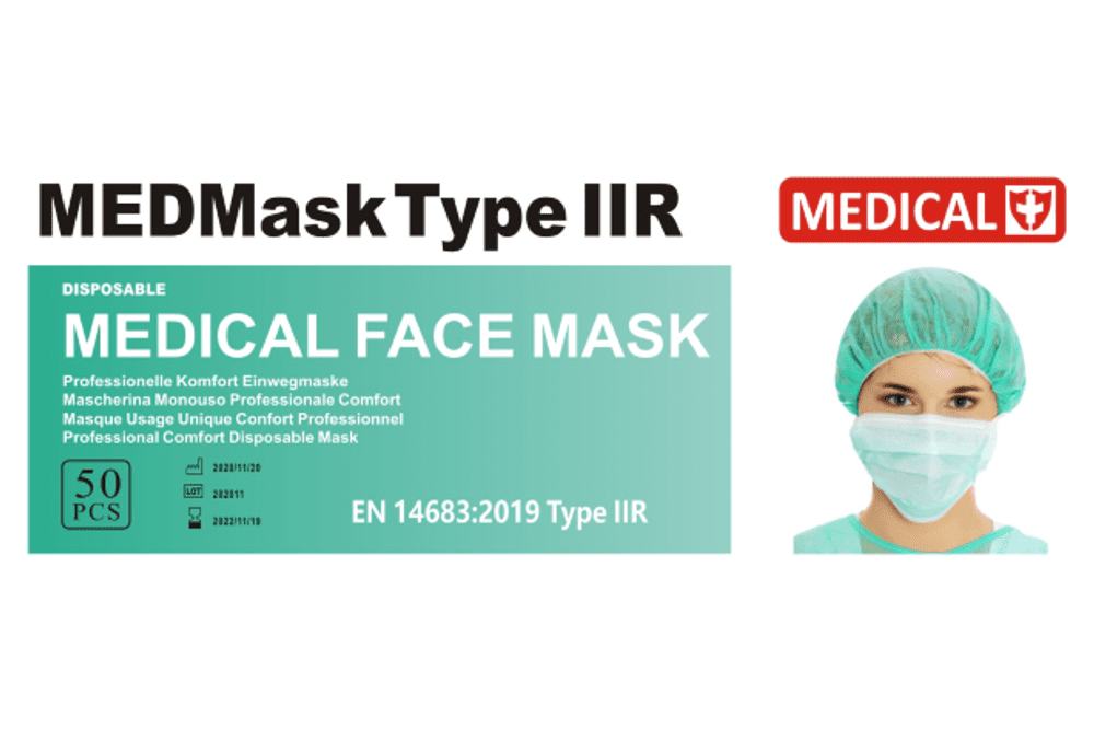 MEDMASK IIR - MEDICAL MASK TYPE IIR EN 14683:2019