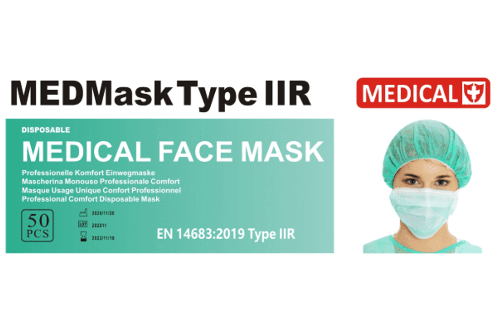 MEDMASK IIR - MEDICAL MASK TYPE IIR EN 14683:2019