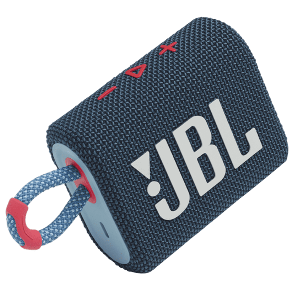 JBL GO 3 Bluetooth prenosni zvočnik, roza-moder JBL GO 3 Bluetooth prenosni zvočnik, roza-moder