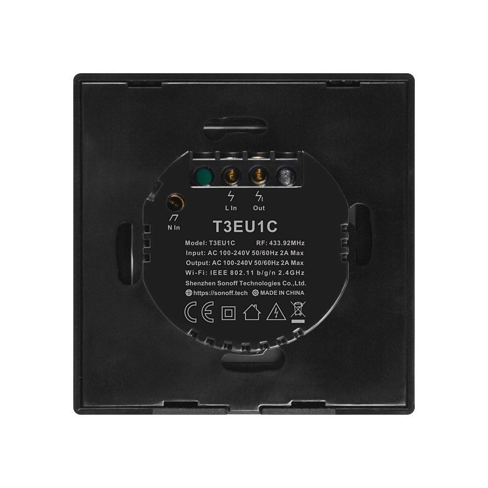 SONOFF pametno stensko stikalo Wi-Fi enojno T3EU1C-TX
