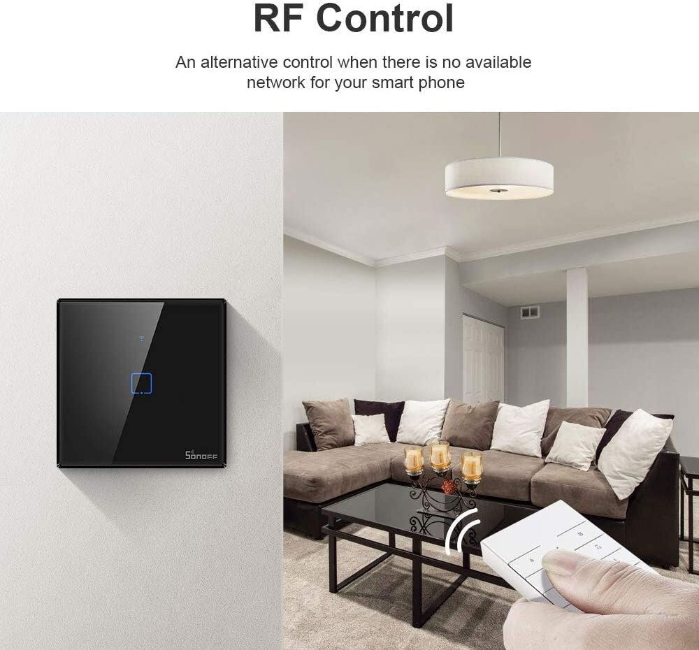 SONOFF pametno stensko stikalo Wi-Fi enojno T3EU1C-TX