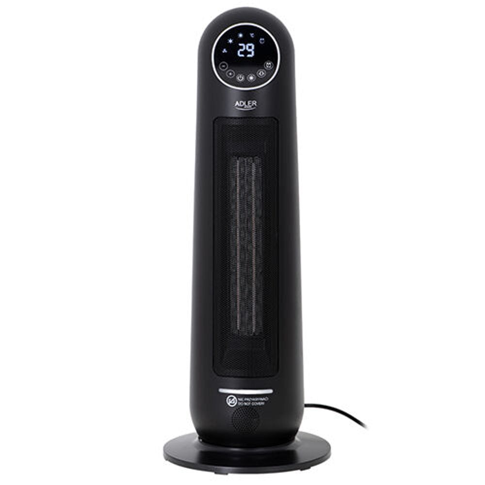 Adler keramični LCD kalorifer 2200W, stolp, črn