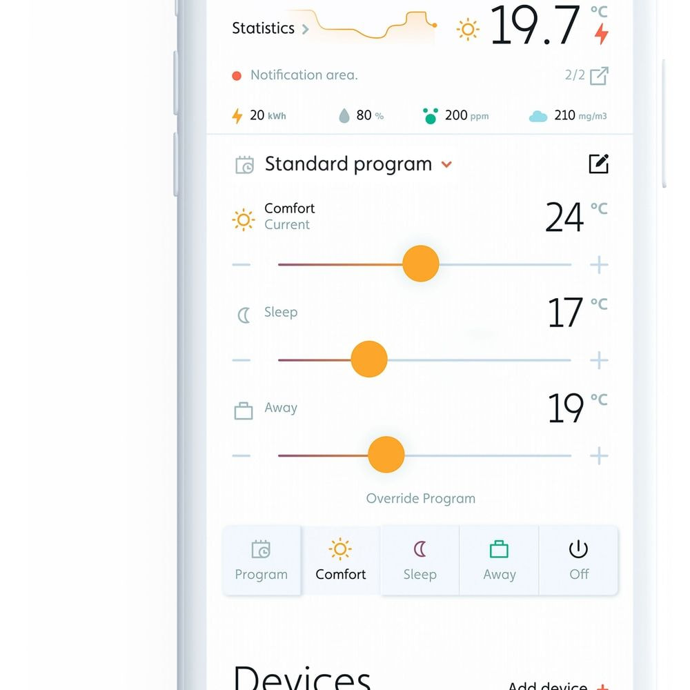 MILL panelni konvekcijski radiator Wi-Fi 2000W bel jeklo PA2000WIFI3
