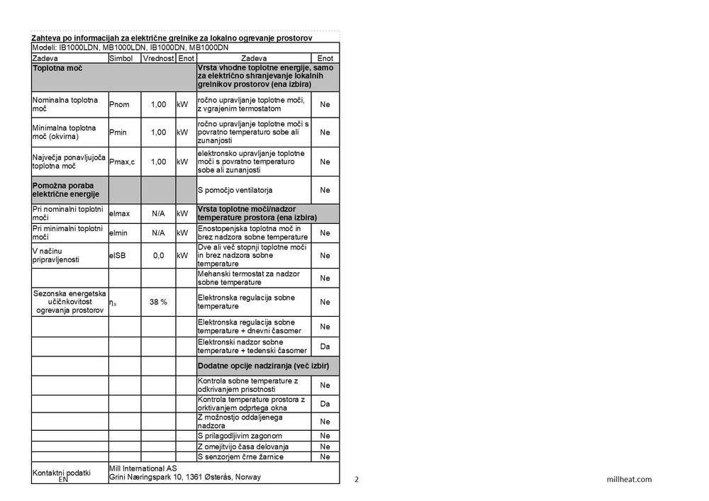 MILL panelni konvekcijski radiator Wi-Fi 1000W jeklo low profile MILL panelni konvekcijski radiator Wi-Fi 1000W jeklo low profile