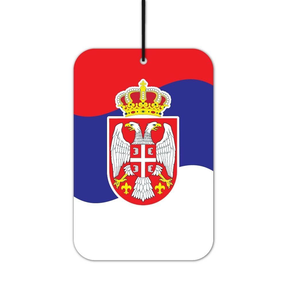 	Auto Duft Serbien Flagge mit Wappen