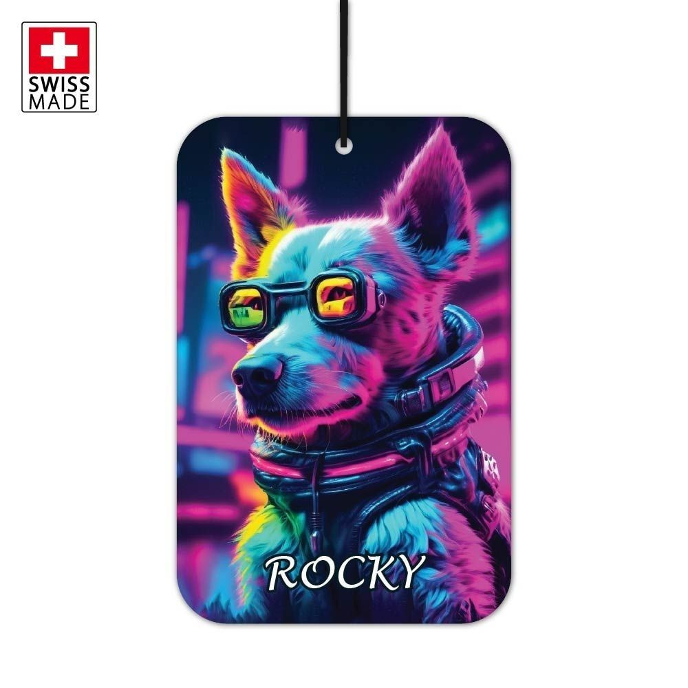 Cyber Design Dog Rocky Car Air Freshener