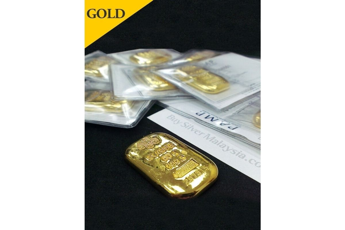 PAMP Suisse 50 gram Casting 999 Gold Bar