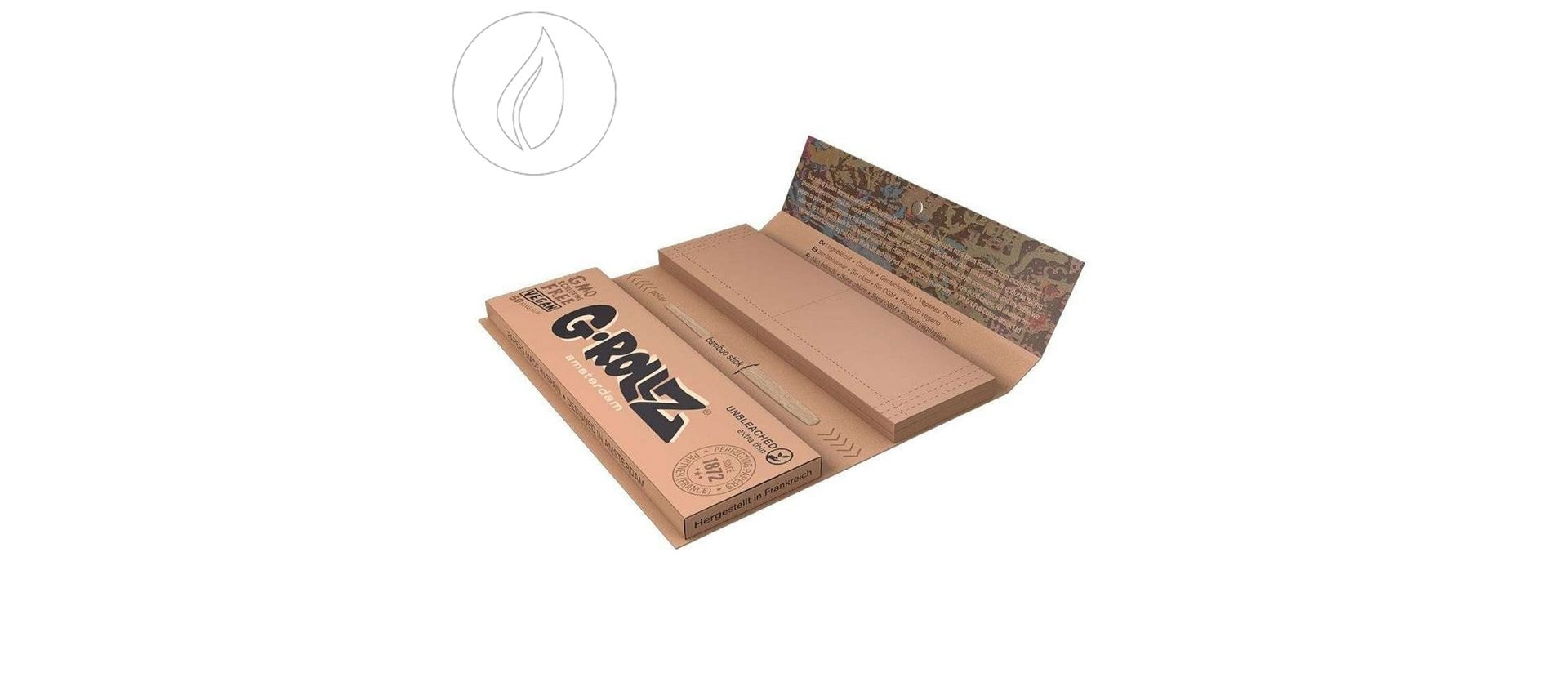 G-Rollz | Banksy's Graffiti Unbleached KingSize Carte Extra Thin + Tips SCATOLA 24 pieces