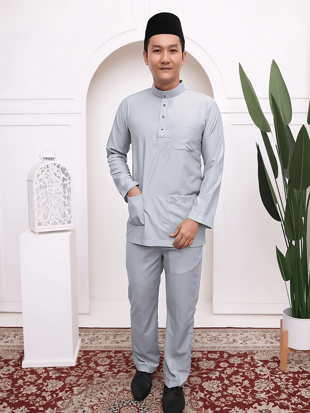 Baju Melayu Moden - Grey