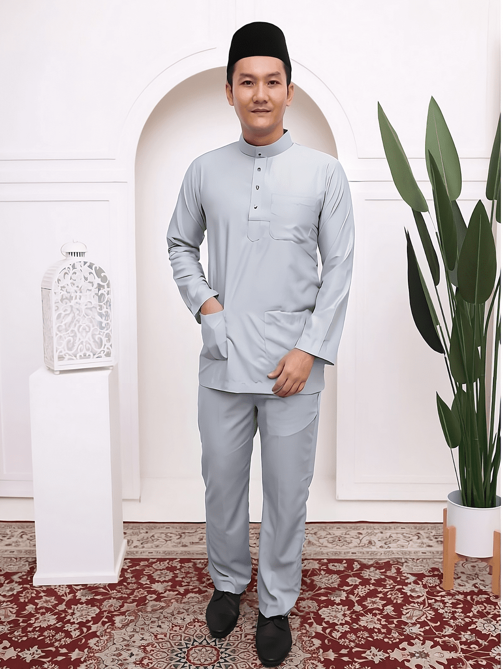 Baju Melayu Moden - Grey